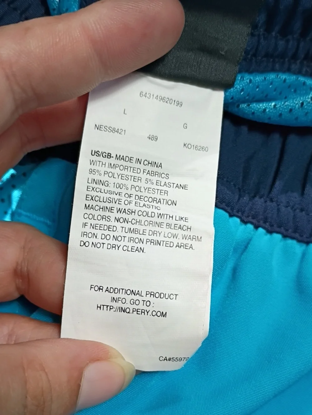 EUC Nike Men's Teal Swim Shorts with Underwear Lining Size Large Summer